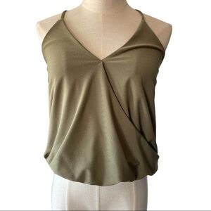Kendall  & Kylie green sleeveless dressy string tank top with elastic waist